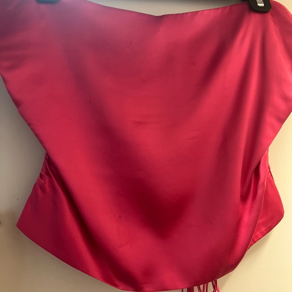 Reformation Lucrezia Silk Spaghetti Strap Top - Hot Pink - Picture 6 of 7